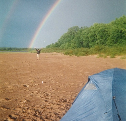 abstract photo of me on a canoe trip